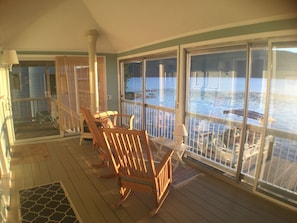 Sleeping Porch- Upstairs with a beautiful view of the lake