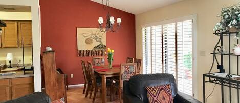 Dining area part of great room.  Tile floors throughout.