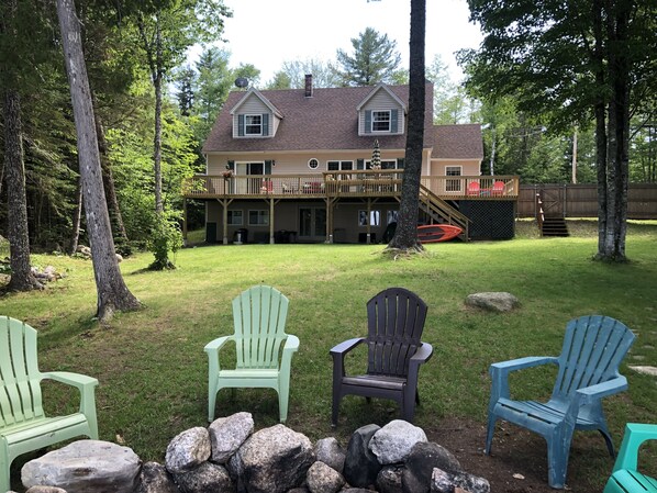 Looking at house from lake