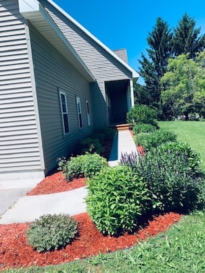 Garden front of the house