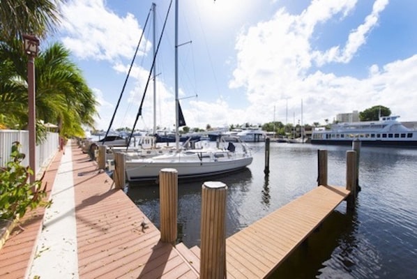 Deep water boat dock available for rental