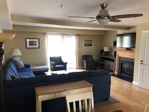 Living room  with large screen tv