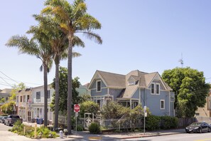 From across the street