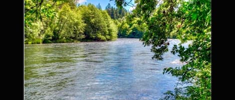 Picturesque isn't enough to describe your down river view.Upper Rogue River 