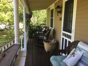 Front deck with sunset views.  