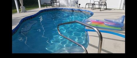 Beautiful new pool added summer of 2020 to 30' by 12' lanai. 