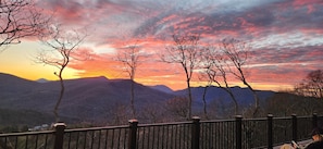 Fiery sunsets in the sky.