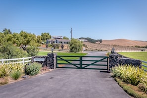 Entrance to Greengate Ranch & Vineyard. Vineyard Cottage is 1 of 3 onsite homes.