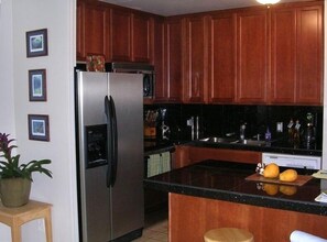 New Kitchen, Cherry Cabinets, Granite Counters & Stainless Appliances