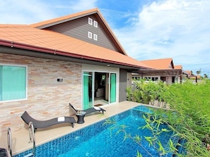 Your own priivate pool with an easy access from living area.