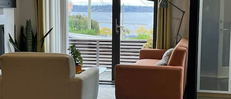 Living room with ocean view