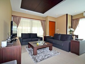 Contemporary living area.