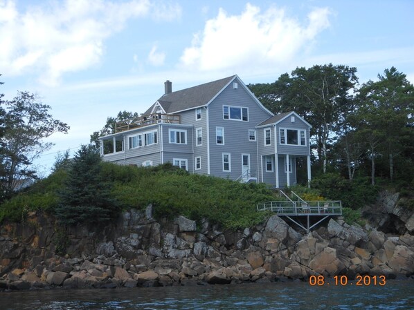 House view from the ocean