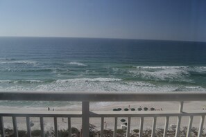 View of beach from the balcony