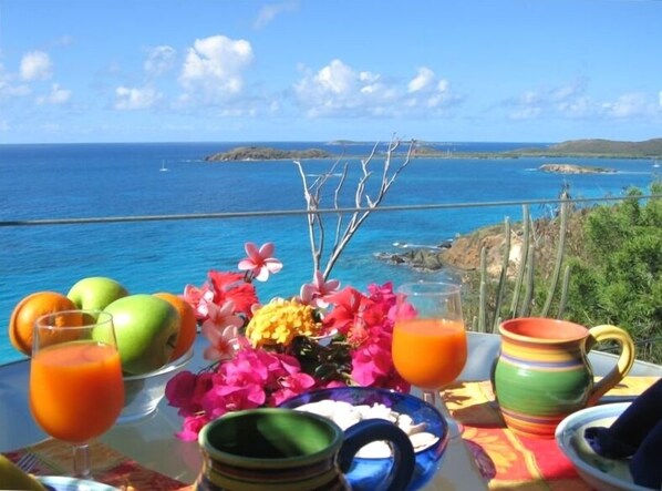 Sunflower...Breakfast on your private covered deck.