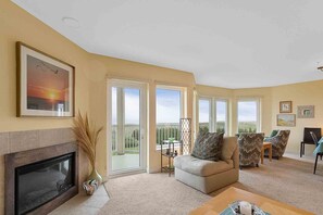 Living Area - Wall to wall windows facing the ocean