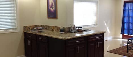 Countertop and cabinets