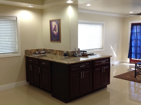 Countertop and cabinets