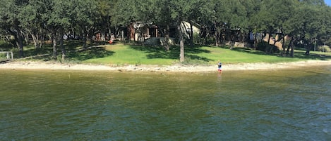 367 feet of waterfront.  Private boat dock close to home. 