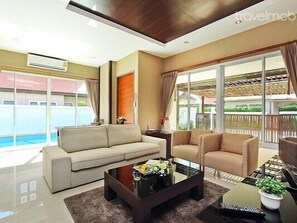 Contemporary living area.