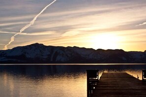 Breath-taking Tahoe sunsets are steps away