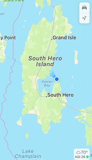Property location tip of Kibbe Point, South Hero
