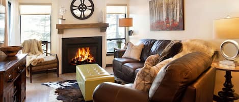 Living Room, with cozy fireplace