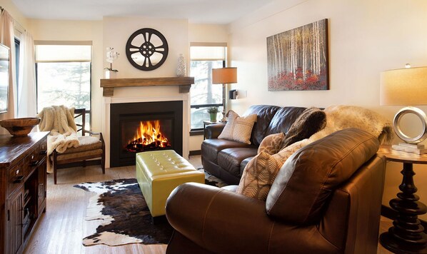 Living Room, with cozy fireplace