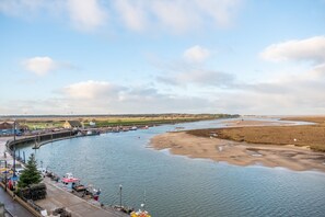 Seaborne Penthouse, Wells-next-the-Sea: The view from the apartment's balcony