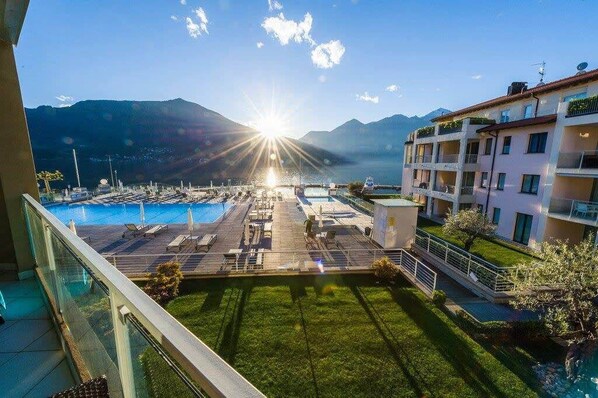 Stunning lake views from private terrace