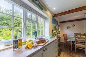 Ground floor: Bright galley style kitchen