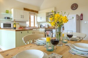 Ground Floor: A lovely kitchen with dining area