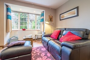 Ground floor: The living area is bright and homely