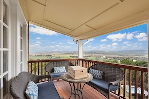 Enjoy panoramic views from the deck