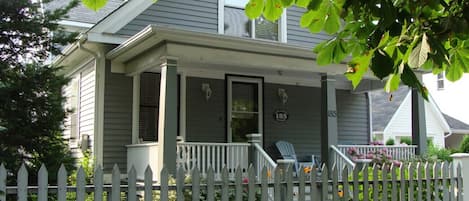Welcome to Gate Street Cottage!  Come sit on our front porch and watch the world go by.