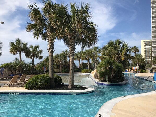 Tropical Pool!  We have full access to Hilton Pools.