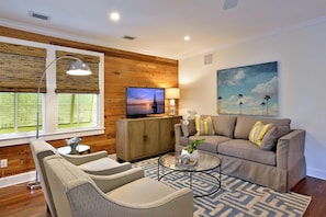 Free WiFi and cable and plush furnishings.