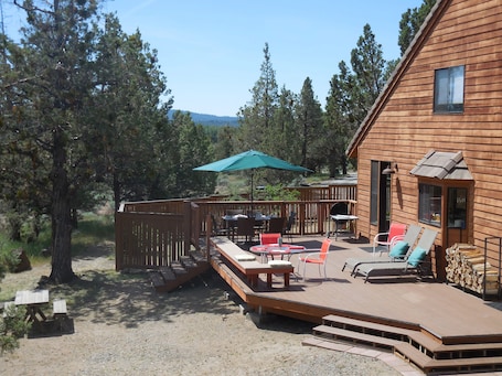 Here's the big deck off the dining area. Room to relax and take in the view.