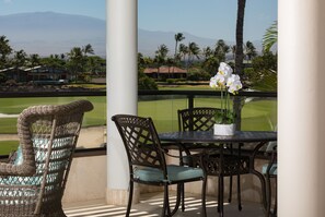 Wonderful lanai for enjoying your coffee or pau hana beverage.