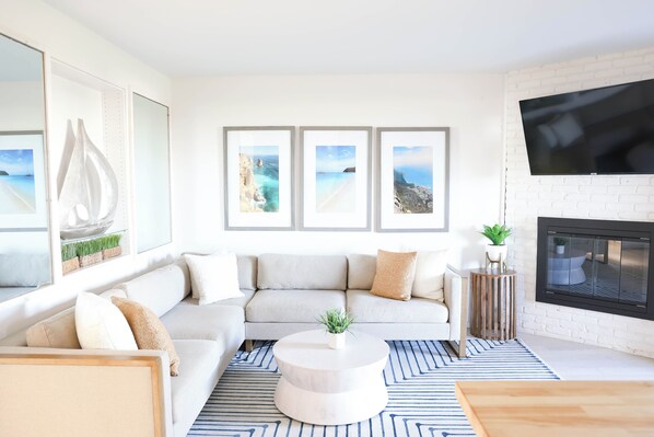 Cozy, open living area with lots of natural light.