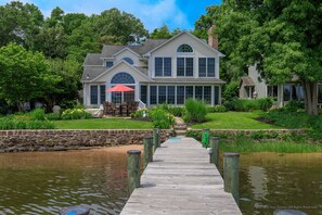 View of the house  from the end of my pier.