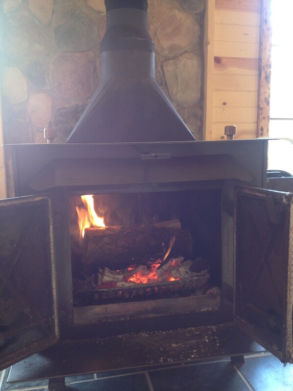 wood stove for those cold evenings