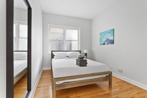 2nd bedroom w/ queen sized memory foam mattress.