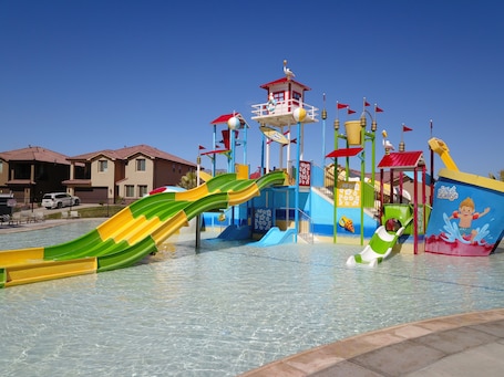 Water slides and dump buckets kids go nuts over