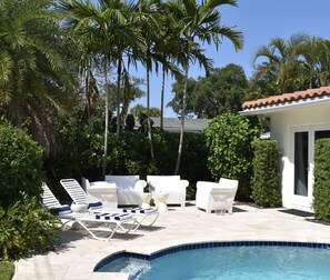 Private, Saltwater, Heated Pool surrounded by Tropical Landscaping... 