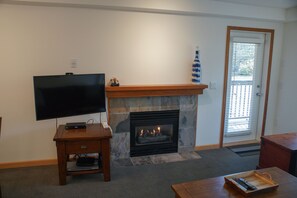 Fireplace and TV