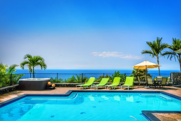 Great ocean view private pool and spa