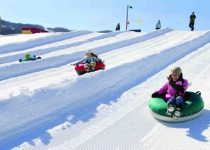 Snow Tubing just across the street