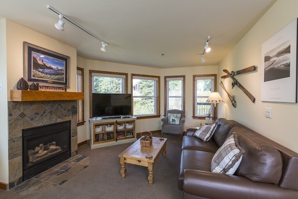 Wrap around living room.