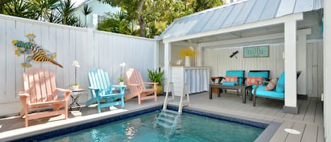 Relax by your private, seasonally-heated cocktail pool.